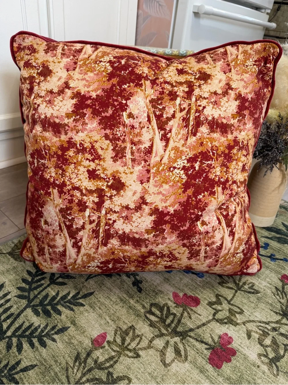 New Threshold X Studio McGee 24x24 Abstract Throw Pillow Abstract Tree Victorian